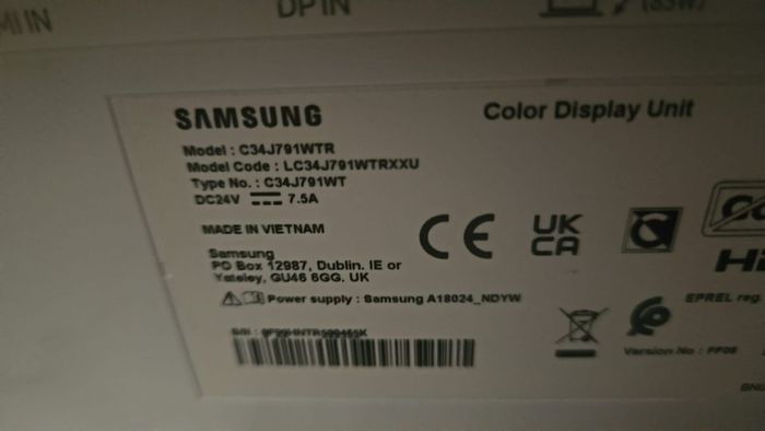 34" Ultrawide Monitor