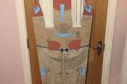 egyptian wooden real life size 6 foot mummy