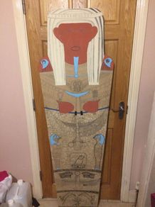 egyptian wooden real life size 6 foot mummy