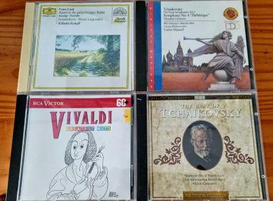 CD's set 4 CD - Vivaldi's Greatest Hits / The Best Of Tchaikovsky / Tchaikovsky - Lorin Maazel, The Cleveland Orchestra / Franz Liszt,  VG condition.