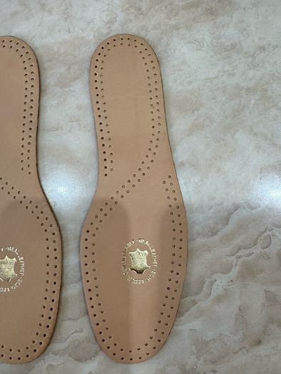 Unisex Debe real leather shoes insoles, size 41(UK 7-7.5)