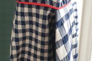 PRECIS navy white red shift dress with pockets Sz 10 UK