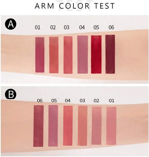 6 Pcs Matte Liquid Lipstick Set Lip Gloss Clear Labiales Makeup Non-Stick Cup Not Fade Nude Waterproof Long Lasting Lip Sticks That Brings Out Natural Color Gift For Women