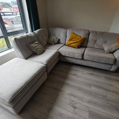 EZ Living Aria Medium L-Shaped Sofa - Brooklyn Silver