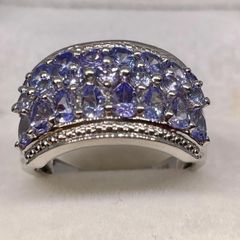 Sterling silver ring with Tanzanite