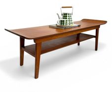 midcentury teak coffee table vintage