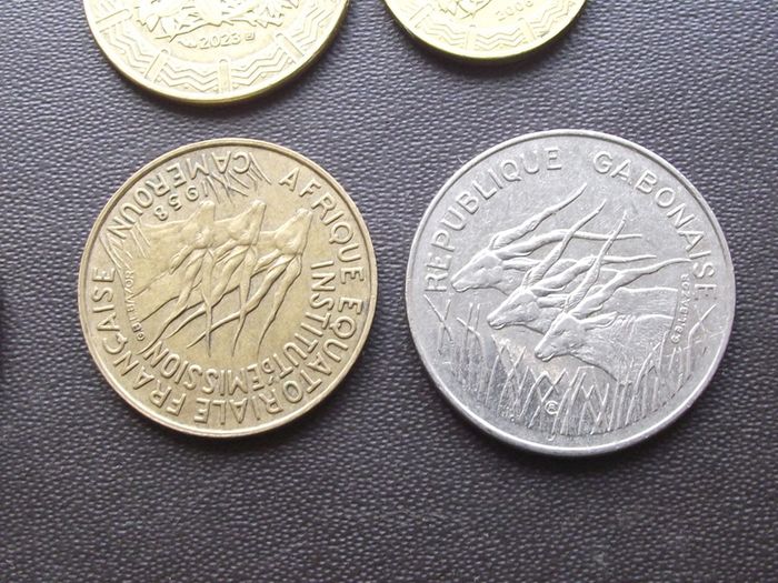 Central African States & West African States & Gabon & Cameroon. A Lot of 17 coins (1975-2020)