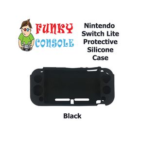 Nintendo Switch Lite Protective Silicone Rubber Gel Console Soft Case Cover Black