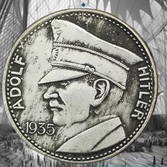 1935 German 5 ReichMark coin - Adolf Hitler