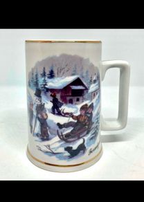 Vintage Mug / Cup Winter Scene