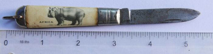 Vintage Richards Sheffield England -Africa Hippo Pocket Knife