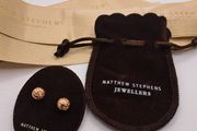 18 ct rose gold stud earrings