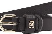 Tommy Hilfiger Women's Leather Belt, Black Essential Effortless, Adjustable, Size 85 / S