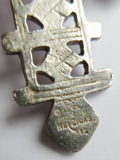 Vintage Large Coptic Cross Pendant, Replica Portland Art Museum Silver Plated (Cross length 3,5")