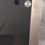 Glass black coffee table with silver legs Image 7