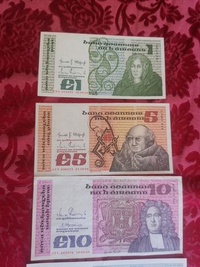 Ireland Full Set B Series Banknotes