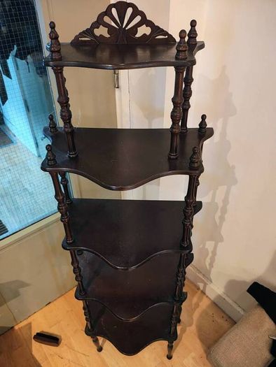 Antique wooden etagere