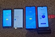 Job Lot of 4 Smartphones - ALL WORKING (samsung, TCL, Huawei, Alcatel) - Damaged/Cracked