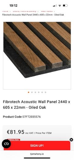 Oiled Oak Acoustic Wall Panelling
