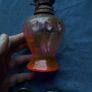 Vintage red bowl oil lamp Image 4
