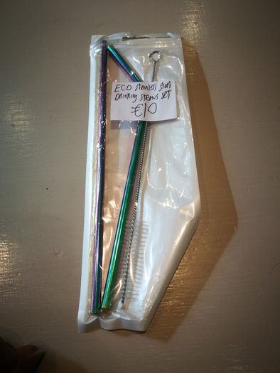 Stainless Steel drinking straws 2 Pc Set
