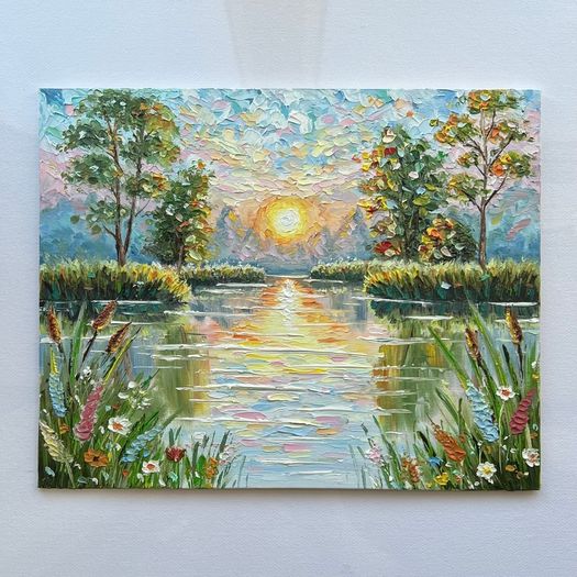 Original oil painting on canvas board