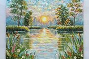 Original oil painting on canvas board