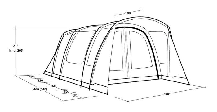 Outwell Utah 5 Family Tent 6000 HH Waterproofing New 2024