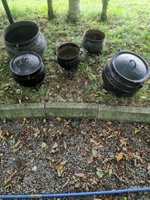 A selection of old skillets