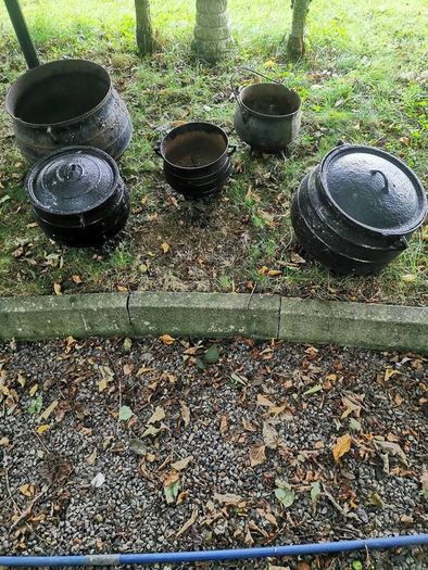 A selection of old skillets