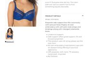 Fantasie Allegra - Underwired Side Support Bra 30F and Briefs S - Electric Blue - BNWT RRP 80