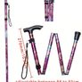 Folding Walking Stick, Purple Floral Image 7