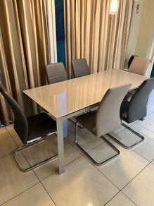 Dining Table & Chairs + Kitchen Island Drop Lights