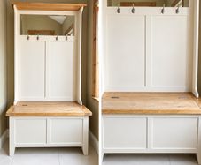 Hall Storage monks Bench with Oak Top solid wood