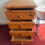Solid Pine Headboard & Matching 4-Drawer Locker Image 4