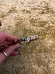 Vintage rolled gold decorative bangle - 11g