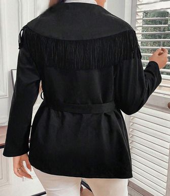 BNWT Black Leather Look Jacket size 20