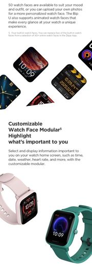 Xiaomi Amazfit Bip U Smart Watch with Alexa