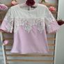 short sleeve pink & white top uk size 8 rant & rave brand Image 5