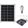 BRAND NEW 6V 10W 6inch Outdoor Solar Power Panel Exhaust Fan IP65 Waterproof USB Charging fan Image 3