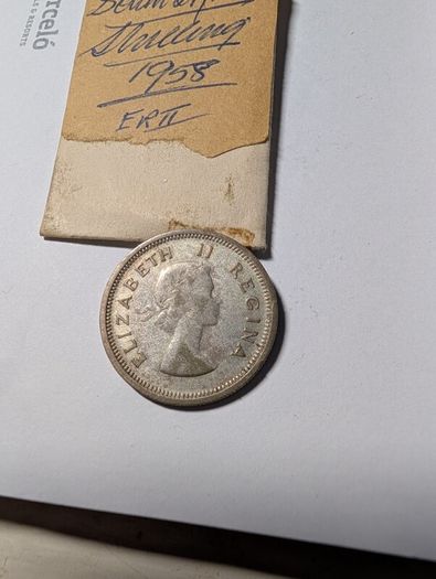 Silver shilling South Africa 1958