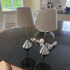 2 x Bedside Touch On/Off Table Lamps