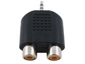 New 3.5 mm stereo Jack to 2 RCA Cinch Socket Audio Adapter #19