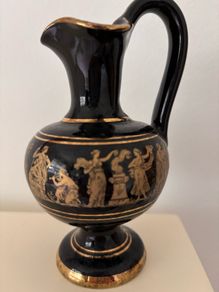 Spathas Keramix Jug/Vase - Handmade in Greece with 24K Gold