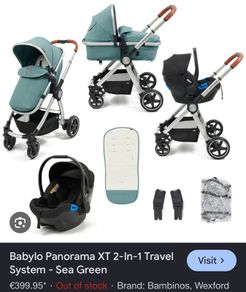 Sea Green Panorama XTI buggy & car seat
