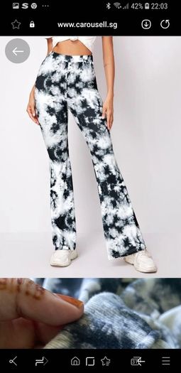 Shein Tie-Dye Flare Trousers - Size 10