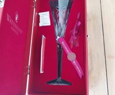 Vintage Limited Edition Five Gold Rings Waterford Crystal Flute. In original box.