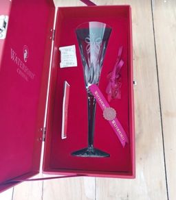 Vintage Limited Edition Five Gold Rings Waterford Crystal Flute. In original box.