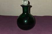 Vintage Green Glass Perfume Bottle