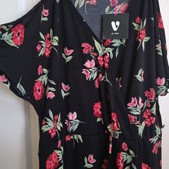 Very Floral Cold Shoulder Dress Size 22(nwt)
